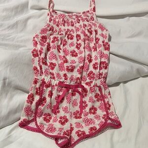 American Girl xs 6 floral romper polyester spandex blend super soft nwot